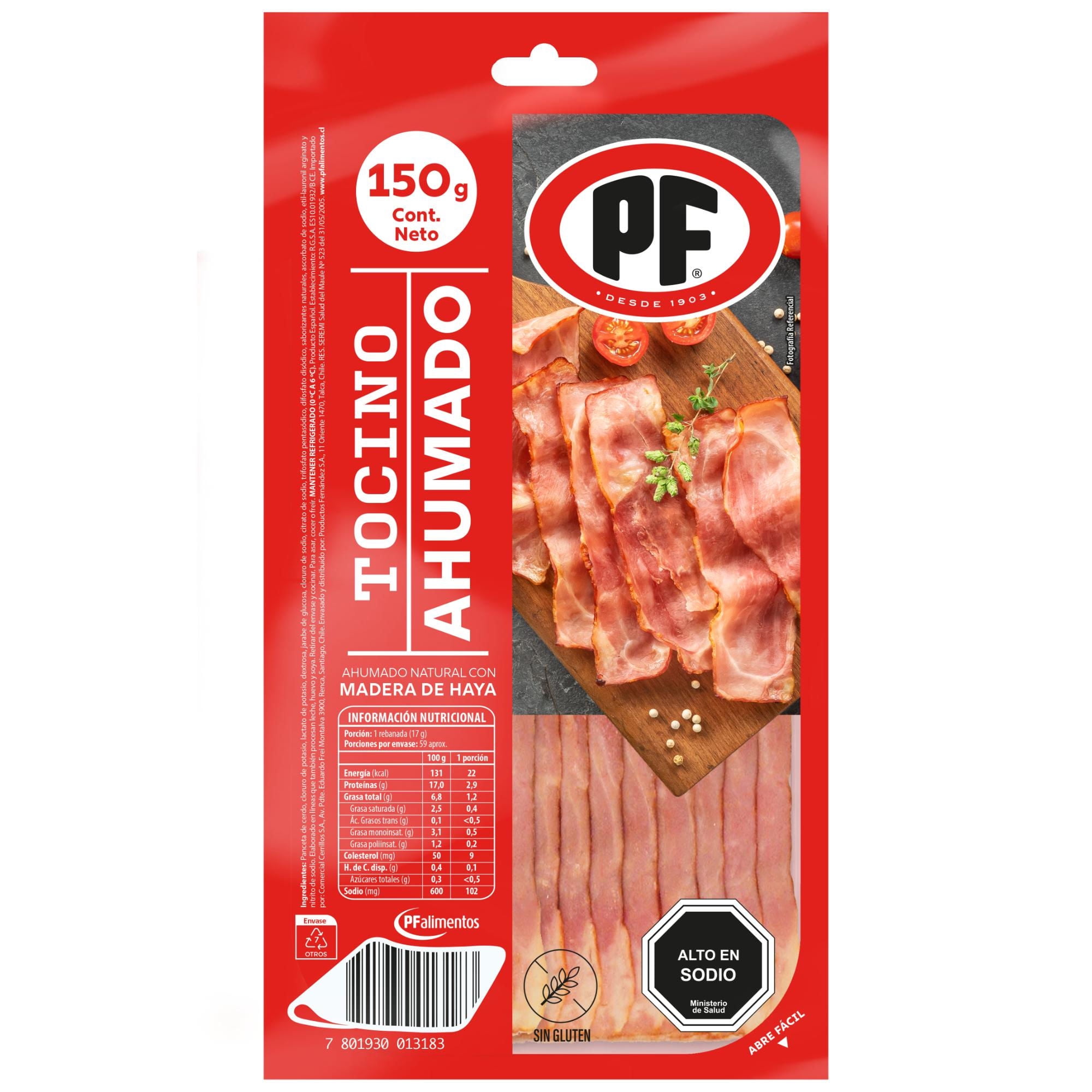 Tocino Ahumado 150 g PF