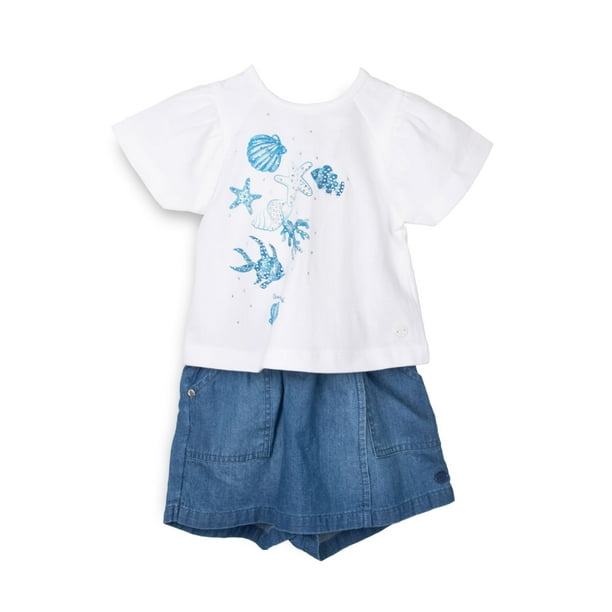 Conjunto Bebé Niña Blanco Pillin