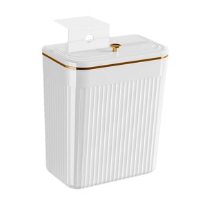 Bothyi - Cubo De Basura Montado En La Pared, Cesta De Basura De Fácil Uso, Cubo De Basura Colgante L Con Tapa