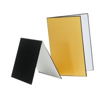 Magideal - 2Pcs 3 En 1 Reflectores De Luz Tableros De Difusor De Luz Plegable 360 Degree Fotografía De Rotación Cardboards Para Joyería De Alimentos Naturaleza A4