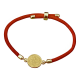 thumbnail image 1 of Pulsera cordón san benito baño de oro protección mal Rojo, 1 of 3