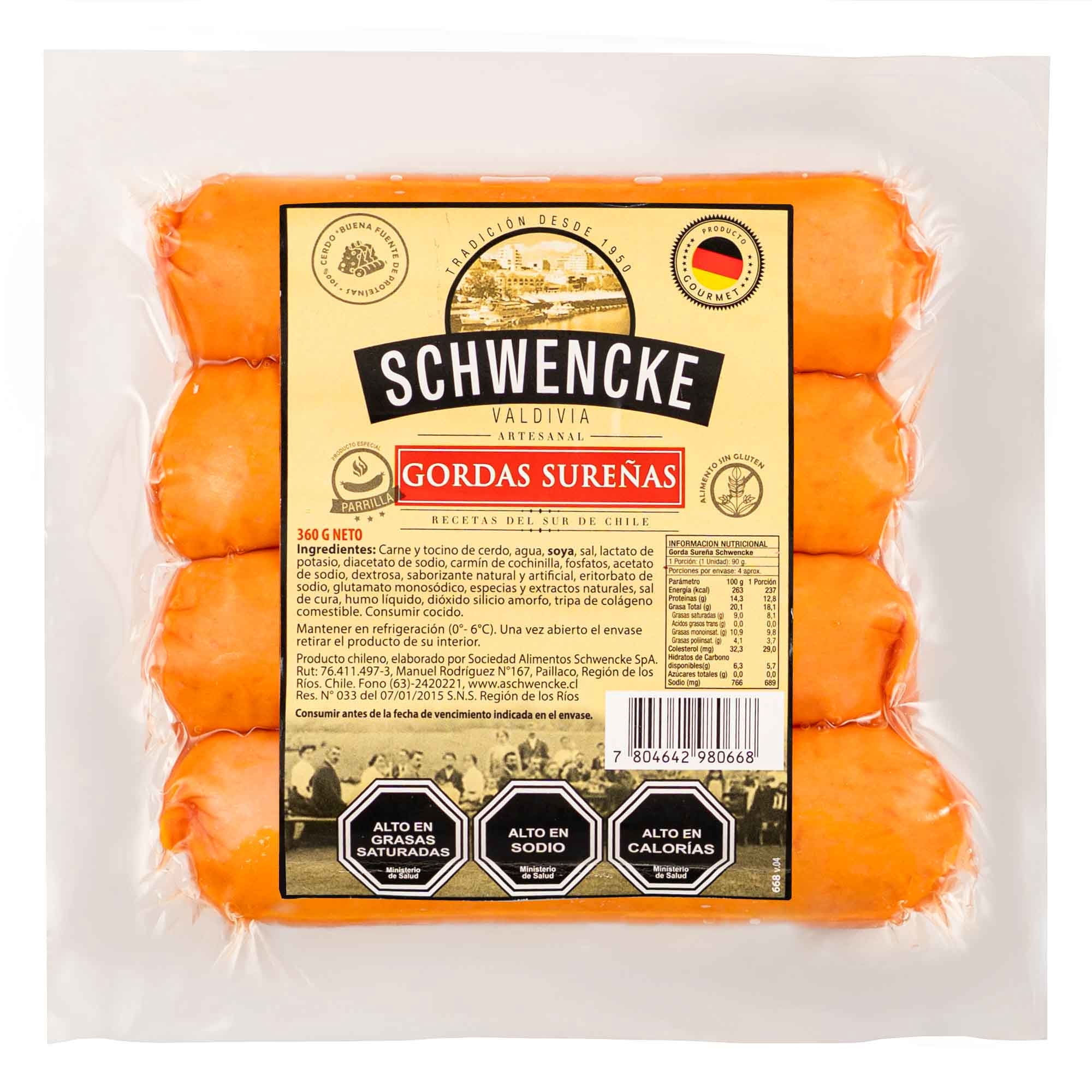 Gordas Sureñas 4 Un 360 g Schwencke