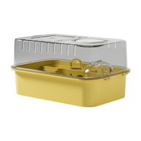 Magideal - Jaula Grande Para Hámster, Hábitat Para Hámster, Casa Portátil Transparente, Jaula Para Animales Pequeños, Para Petauros Del Azúcar, Erizos, Ratones, Amarillo