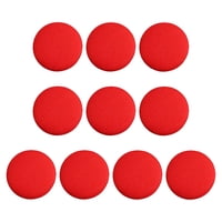 Magideal - 10 Uds. Botones Cubiertos De Tela, Botones De Costura, Botones Decorativos Con Parte Posterior Plana, Botones De Vástago De Metal Para Camisas, Blusas Rojo