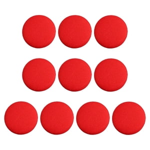 Magideal - 10 Uds. Botones Cubiertos De Tela, Botones De Costura, Botones Decorativos Con Parte Posterior Plana, Botones De Vástago De Metal Para Camisas, Blusas Rojo