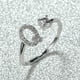 thumbnail image 1 of Stylish Silver A-Z Initial Rings for Weddings, Bridesmaids, and Couples - Perfect Gifts for Love and Fashion, 1 of 5