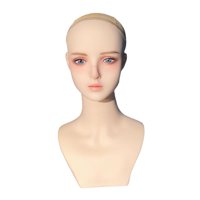Ioensy - Cabeza De Maniquí Calva Femenina, Soporte Para Peluca, Para Sombrero, Gafas, Fabricación Y Exhibición De Pelucas