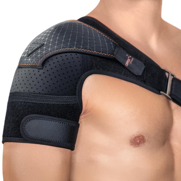 Hombrera FIGHTECH para soporte de manguito rotador roto, color negro