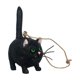 thumbnail image 1 of Mini Colgante De Resina Con Forma De Gato Navidad Para Espejo De Coche Negro, 1 of 5