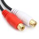 thumbnail image 4 of Cable adaptador en Y JSJ RCA (M) a 2 RCA (F) de audio estéreo, 4 of 7