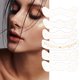 thumbnail image 1 of Parche facial de glitter dorado impermeable DOCLWF – 6 unidades, 1 of 7