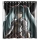 thumbnail image 1 of Cortina de ducha de baño con diseño de anime de chica encantadora con ganchos, tamaño 66 x 72 pulgadas, 1 of 3