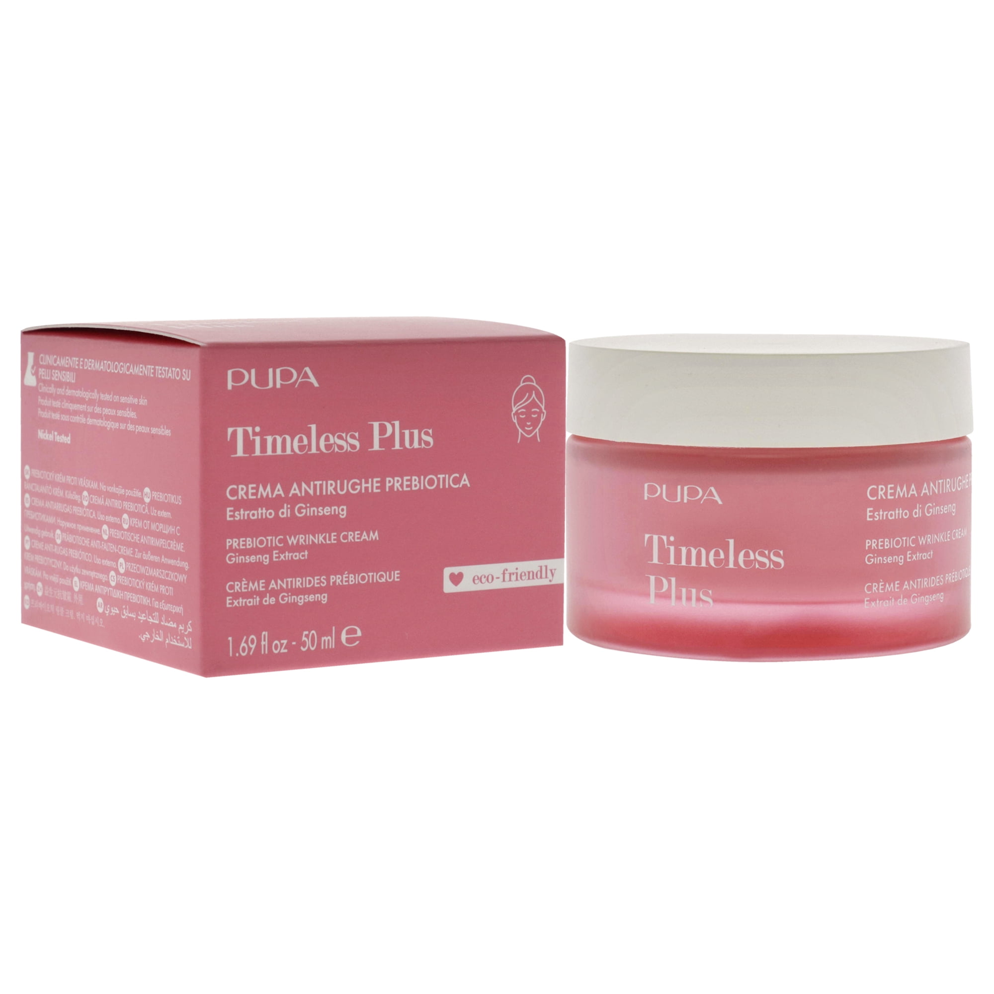 PUPA Timeless Plus Prebiotic Anti-Falten Creme – 50 Ml, Für Feste & Strahlende Haut