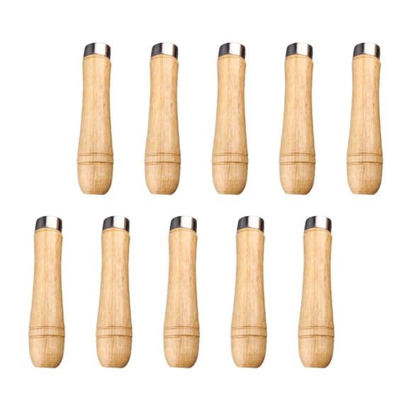 10 Uds. Mango De Lima De Madera, Carpintería De Madera Dura Con Anillo De Metal, Escofina De Madera