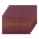 thumbnail image 1 of REGALWOVEN Manteles Individuales Juego de 6 Manteles de Vinilo para Mesa de Comedor Rojo Oscuro 18'x12', 1 of 6