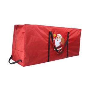 Magideal - Bolsa Organizadora De Almacenamiento Para De Navidad, Cremalleras Dobles Multiusos, Práctico Transporte De Adornos Navideños Para Accesorios De Papá Noel Rojo
