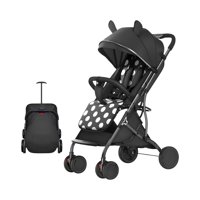 Coche De Paseo Compacto Plegable Lubabycas Negro Blanco