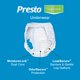 thumbnail image 2 of Ropa interior para incontinencia Presto talla grande (112‑147 cm) – 72 unidades, 2 of 5
