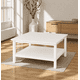 thumbnail image 1 of Mesa de Centro "Brisa" Nórdica Mesa de Living de Madera Maciza - Blanco - 80x70x45 cm, 1 of 3