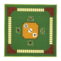 Magideal - Cubierta De Mesa De Juego Mahjong, Tapete De Mesa Mahjong, Cubierta De Mesa Con Reducción De Ruido De 78X78Cm Para El Hogar, Juegos De Cartas, Juegos Verde