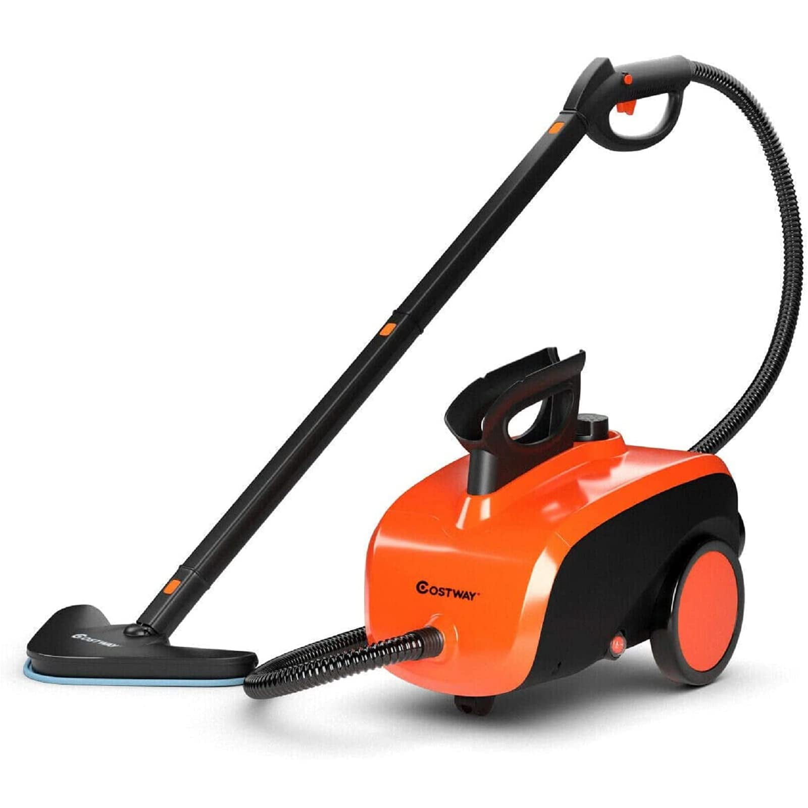 Limpiador A Vapor Costway Multiusos 1.5l 1500w Naranja+negro