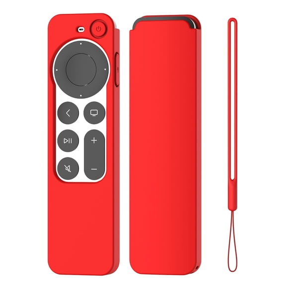 Funda de silicona para Apple TV 4K Siri Remote 2021, roja