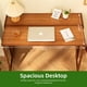 thumbnail image 3 of Bamboo Folding Desk,Space-Saving Computer Desk for Small Spaces, Foldable Study Table for Bedroom, Home Office, Dorm, Apartment (Brown), 3 of 3