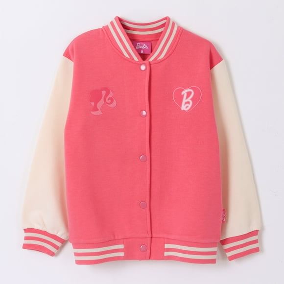 Chaqueta Niña College Bomber Logo Barbie Rosado Barbie