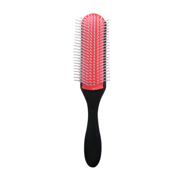 Custom Logo Detangling Massage Hair Brush For Curly Hair Brush Removable Nine Row Comb Plastic Hair Brush