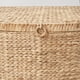 thumbnail image 3 of Rectangular Curve Water Hyacinth Woven Wicker Trunk with Handles - 26" x 19" x 14" - Natural Brown - For Clothes, Toys, Magazines and Book Storage, 3 of 3