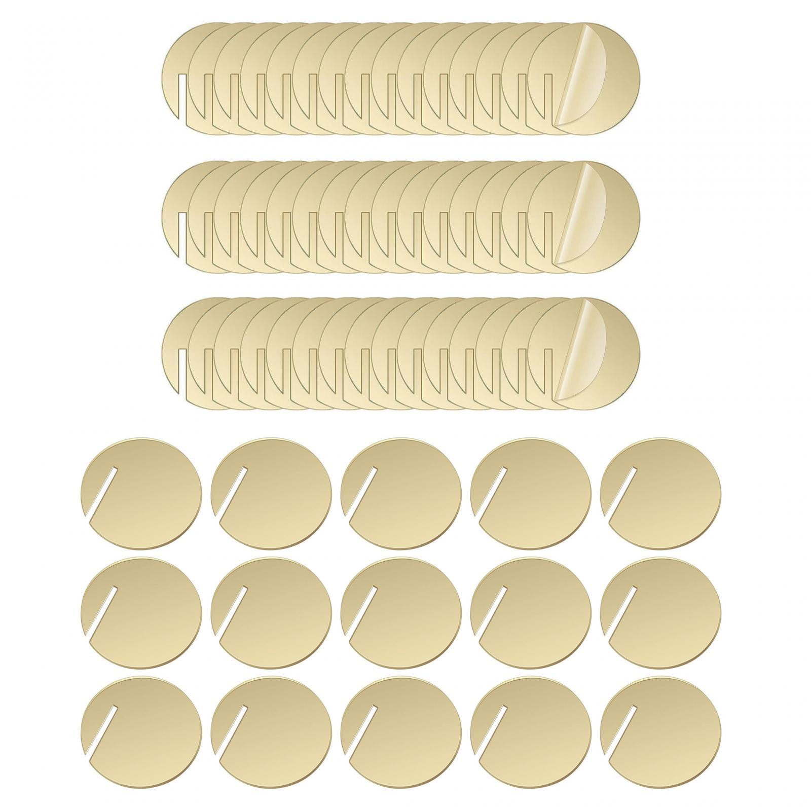 Magideal - 60 Uds Diy Etiquetas De Bebidas Acrílicas Etiquetas De Vidrio De Cóctel Encantos De Bebidas De Boda Para Favores De Fiesta Día De San Valentín Reunión Dorado Con Dorso Azul Con Dorso Azul