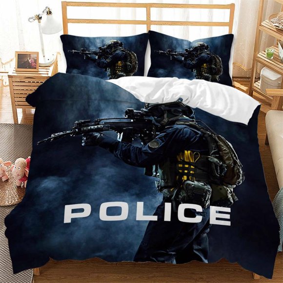 Snipers Handsome And Shoot Quilt Duvet Cover Set Pillow case Print3-Piece Bedding Set (1 Duvet Cover + 2 Pillow Shams)
