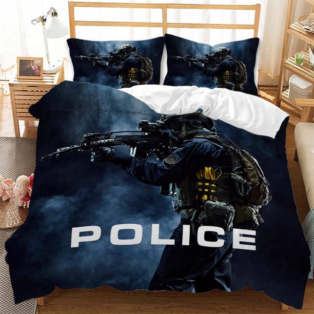 Snipers Handsome And Shoot Quilt Duvet Cover Set Pillow case Print3-Piece Bedding Set (1 Duvet Cover + 2 Pillow Shams)