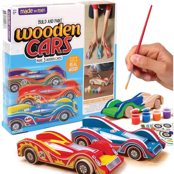 Made By Me Build Paint Your Own Wooden Toys, DIY Wood Craft Kit