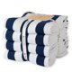 thumbnail image 2 of Juego de toallas de playa LANE LINEN 100% algodón Cabana Stripe Blue x4, 2 of 6