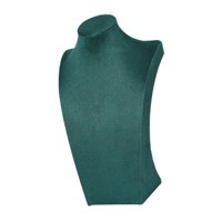 Ioensy - Collar Colgante Cadena Joyería Busto Collar Maniquí 34Cm Verde Oscuro