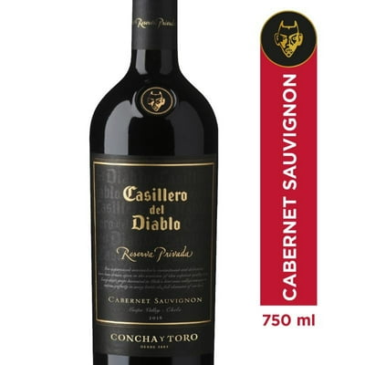 Vino Tinto Cabernet Sauvignon Reserva Privada Botella 750 Ml Casillero Del Diablo