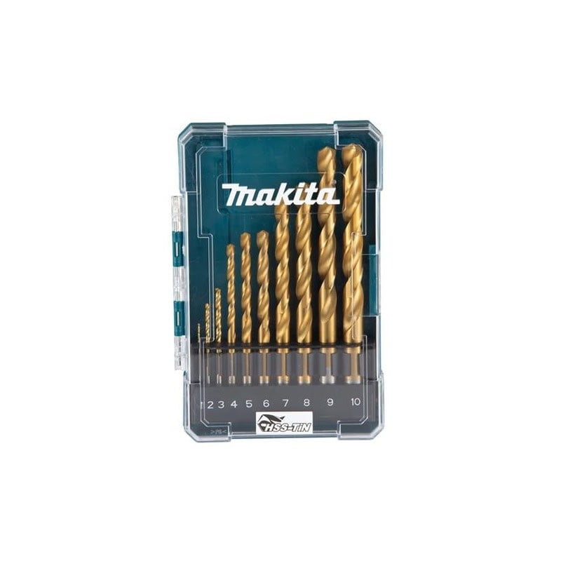 Makita - Set Brocas Metal Hss-tin Surtido 10 Piezas D-72849 Set 1-10mm