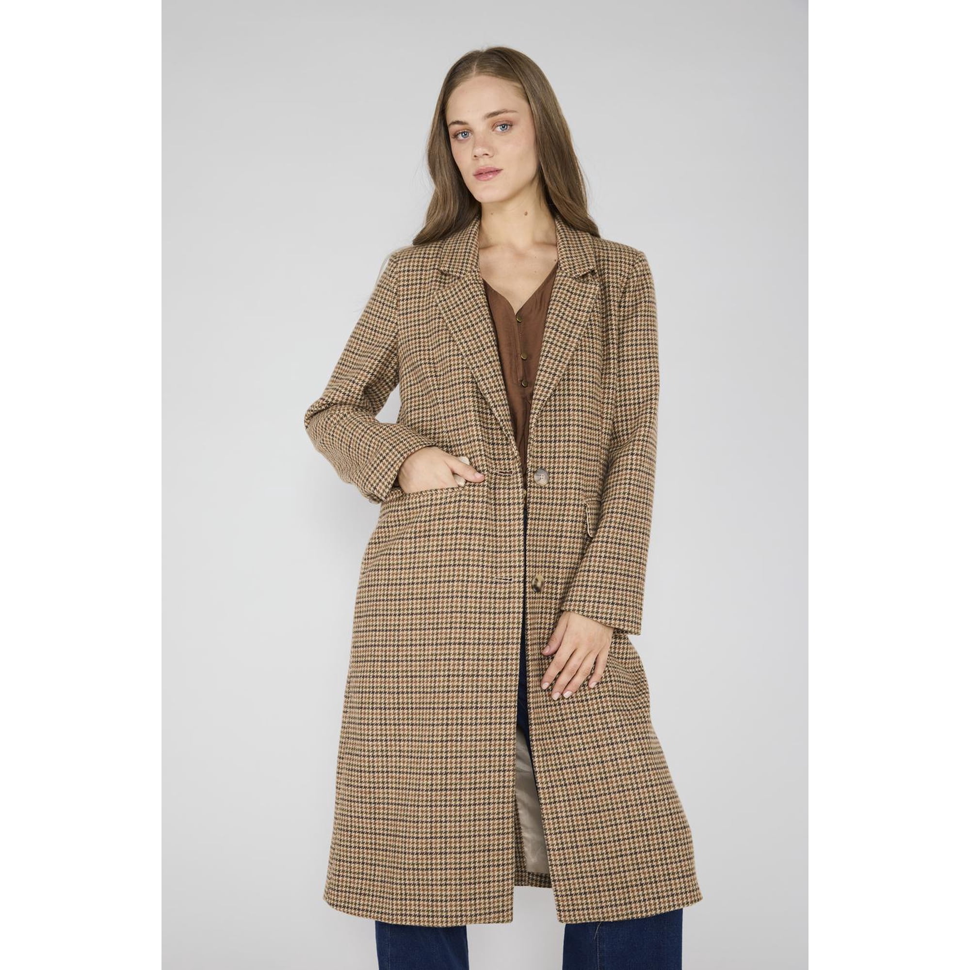 Eclipse - Abrigo Tweed Jacinta Café Cafe Xl