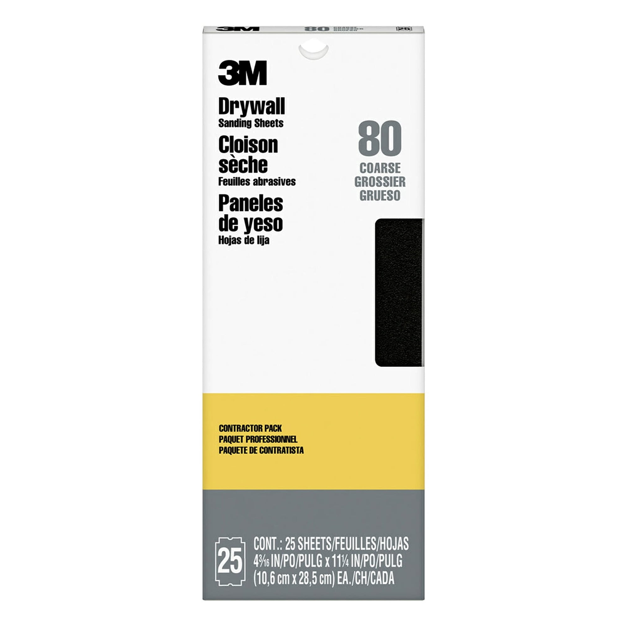 Hojas De Lijado 3m Pro-pak 80d-grit Para Paneles De Yeso, Paquete De 25