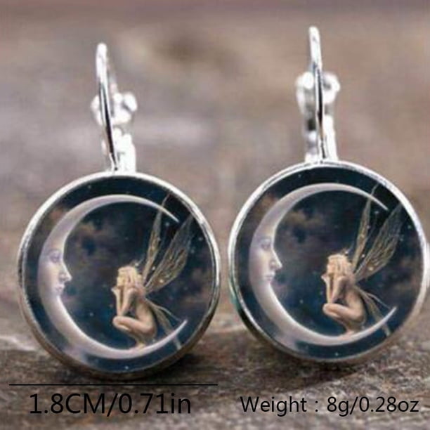 Cute Gem Angel Pendant Necklace & Drop Earrings - A Stylish Accessory for the Little Girl in You!