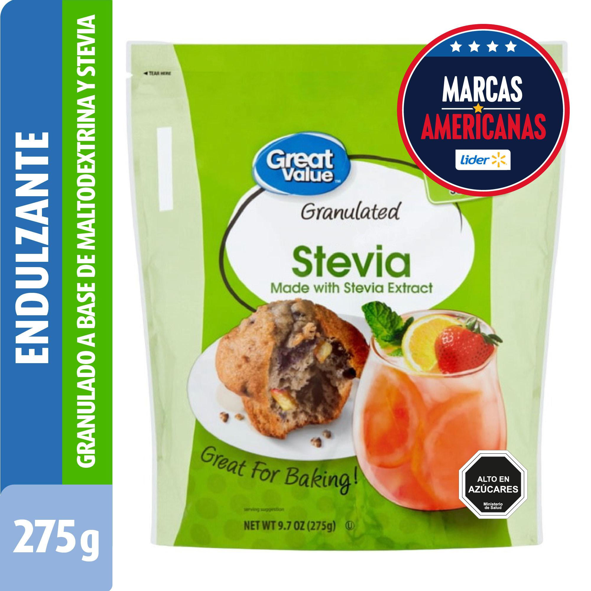 Endulzante Granulado Stevia 275 g Great Value
