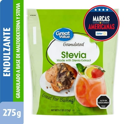 Endulzante Granulado Stevia 275 G Great Value