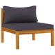 thumbnail image 4 of Juego de Sofá para Patio Casafoyer de Madera de Acacia con Cojines Gris Oscuro, 4 of 5