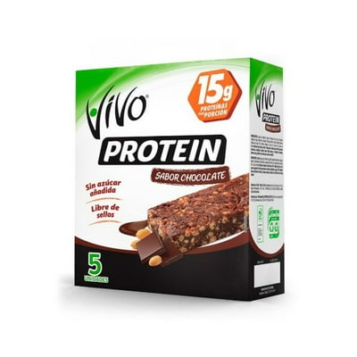 Barra De Proteína Chocolate 5 Un 40 G Vivo