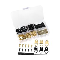 Magideal - Kit De 252 Colgadores De Cuadros, Ganchos Para Colgar En La Pared, Multifuncionales, Portátiles, Surtidos, Para Dibujar, Proyectos De Manualidades Dorado Y Negro