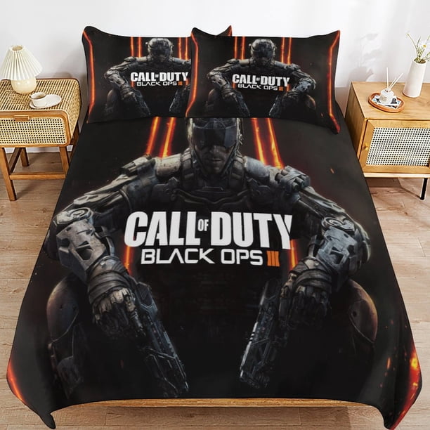 Call Of Duty Bedding Set Duvet Cover Comfortable and Lightweight Cartoon Bedding 3 Piece Bed Set
