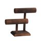 thumbnail image 2 of Organizador De Pulseras De Escritorio Estable Para Bandas De Pelo, Brazaletes, 2 Capas, Marrón Oscuro, 2 of 5