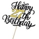 thumbnail image 5 of Decoración para tartas Leetaivie con purpurina para cumpleaños número 27, color negro y dorado, 5 of 5