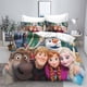 thumbnail image 1 of Frozen Princess Elsa and Aina Anime Duvet Cover Set Comforte Printed Cartoon Twin Size Bedding Sets Christmas Gifts 3-piece, 1 of 4